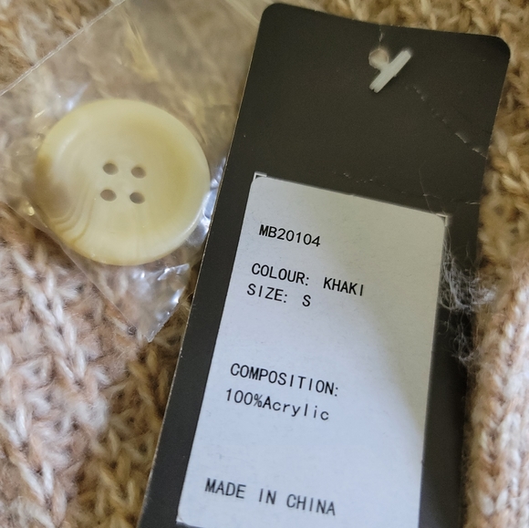 Woolen Bloom heathered khaki cardigan - Picture 15 of 16